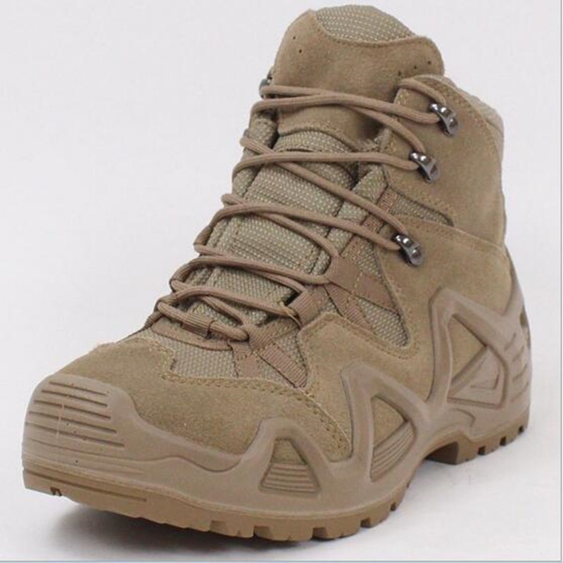 Army Fans Outdoor Mens Military Combat Tactical Desert Boots Male Field Hunting Hiking Climbing Training Non-slip Sports Shoes